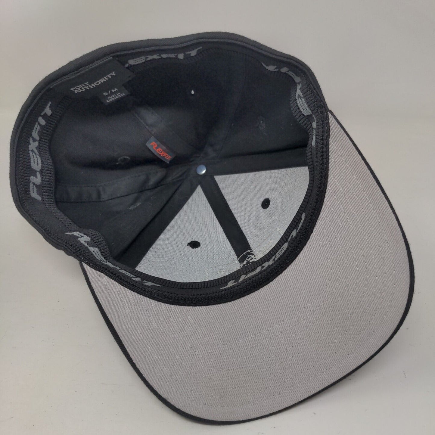 Advanced Sign Fitted Hat Black S/M Flexfit Embroidered 6 Panel Port Authority
