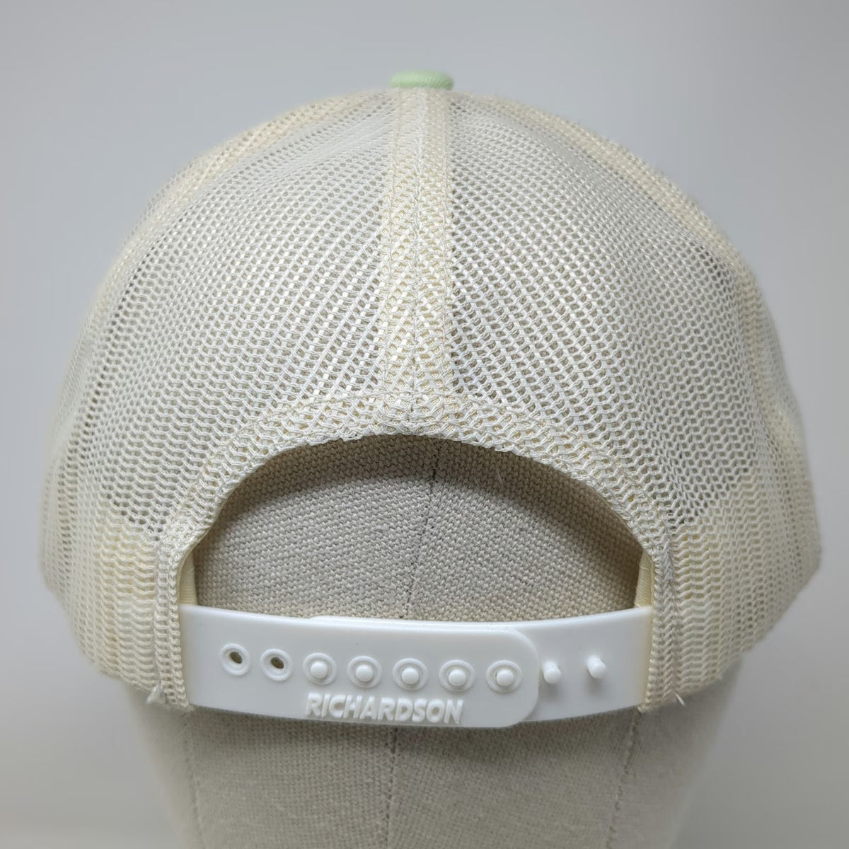 Richardson 115 Trucker Hat Green White L Bear Lake Utah Idaho Leather Patch Mesh