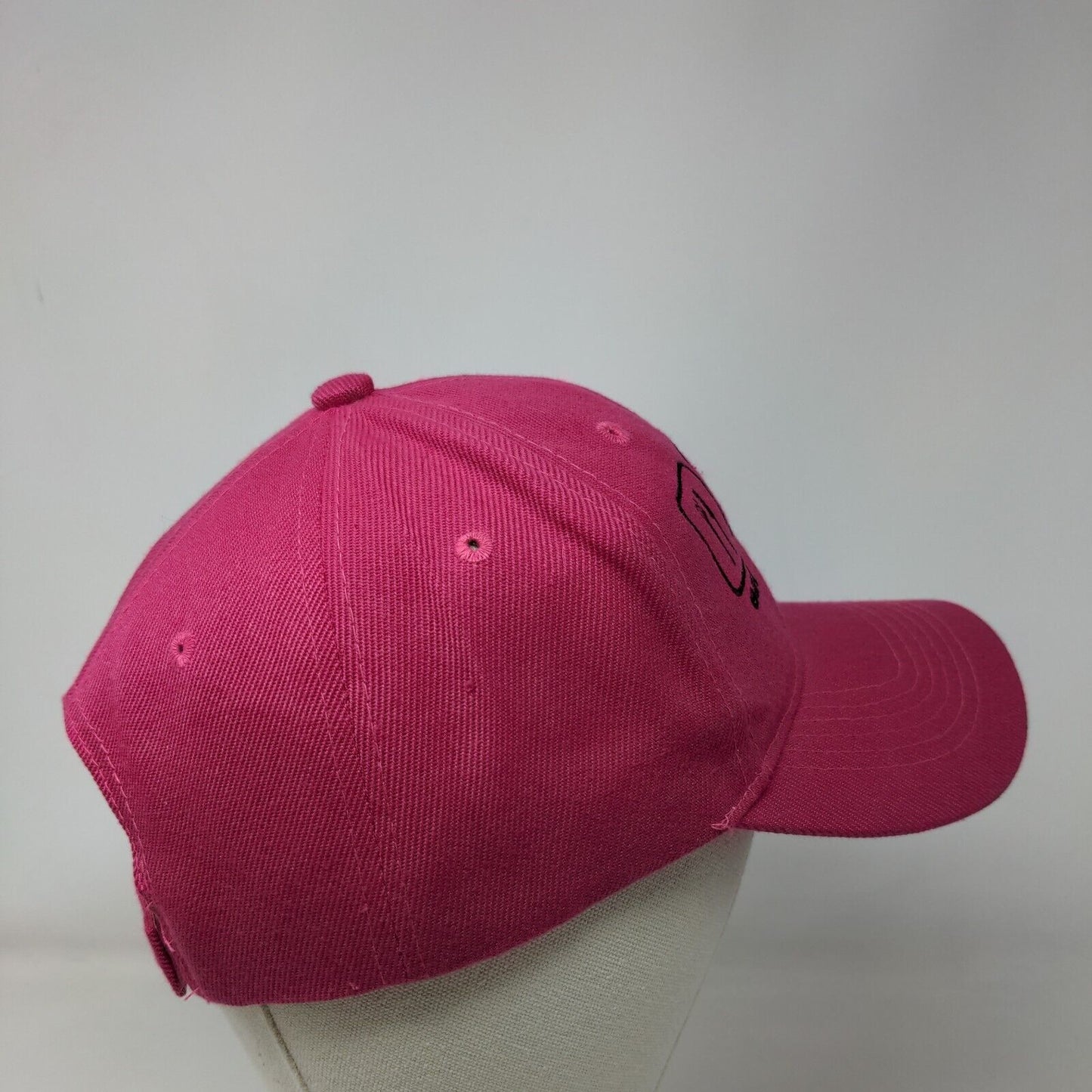 Eat Sleep Pageant Strapback Hat Pink One Size Embroidered Adjustable