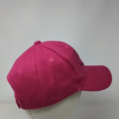Eat Sleep Pageant Strapback Hat Pink One Size Embroidered Adjustable