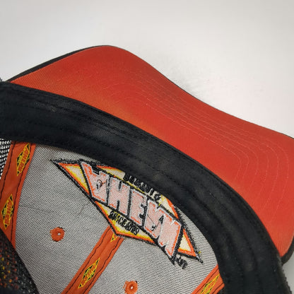 Ahern Rentals Trucker Hat Black One Size Mesh Back Snapback Orange Patch Logo