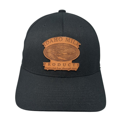 Idaho Milk Products Fitted Hat Black Medium Flexfit Branded Bills