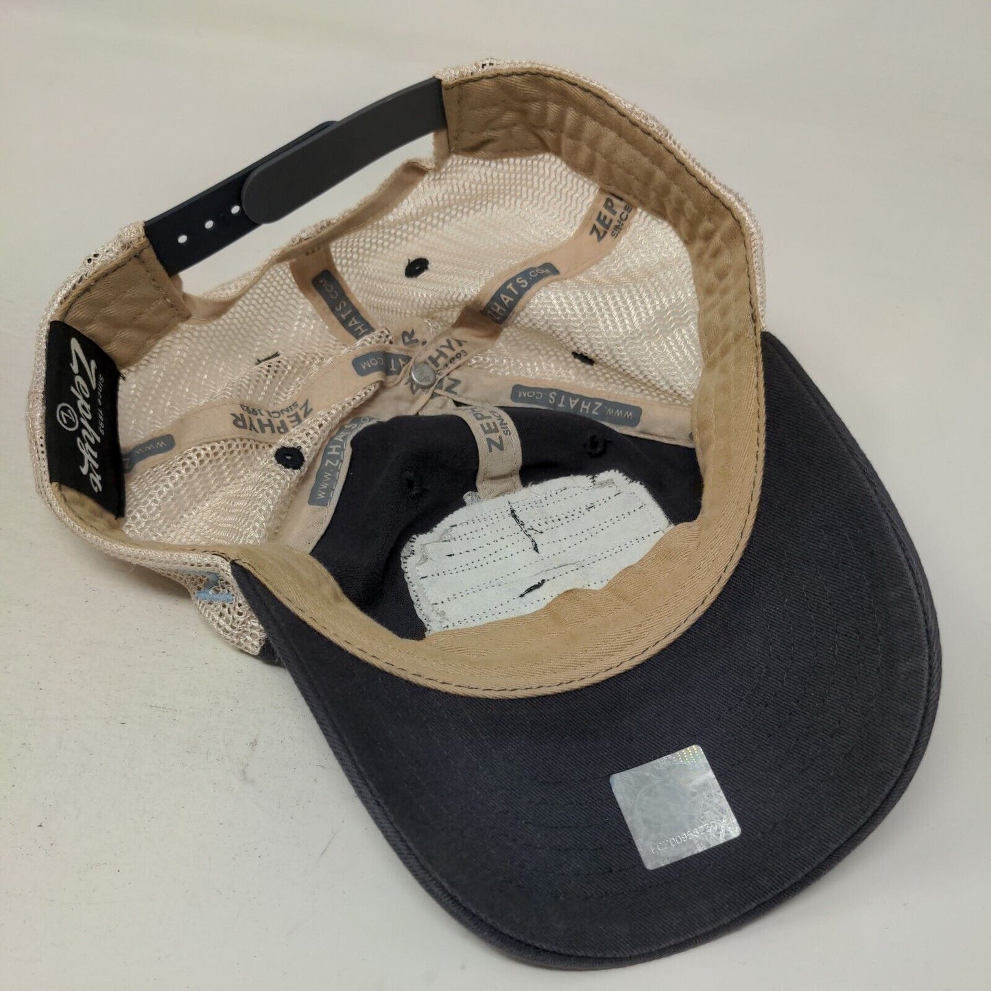 Jacksonville Snapback Trucker Hat Blue One Size Adjustable Mesh Back Zephyr