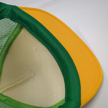 Sportcap Trucker Hat White Green Yellow L Camp Wilson Frontier Days Mesh Foam