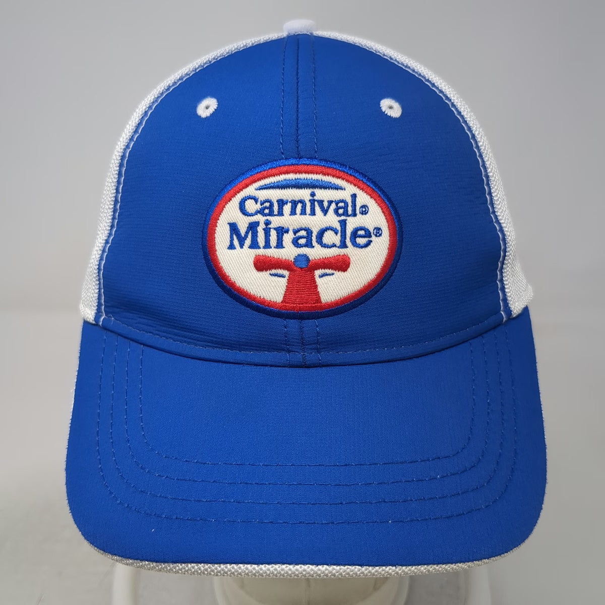 Ahead Baseball Cap Blue One Size Carnival Miracle Logo Mesh Back Adjustable Hat