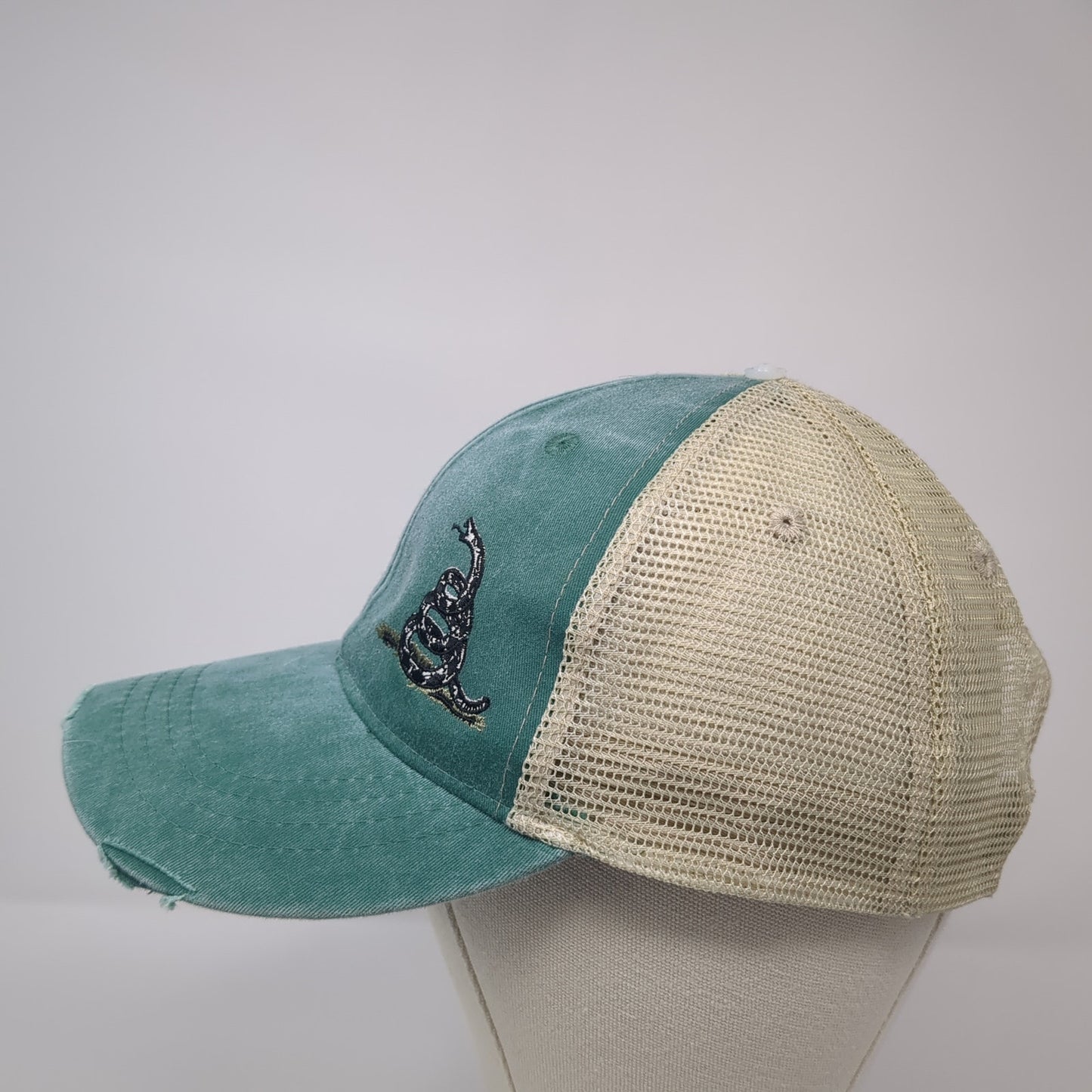 Don't Tread on Me Snapback Mesh Back Trucker Hat Green One Size Adams