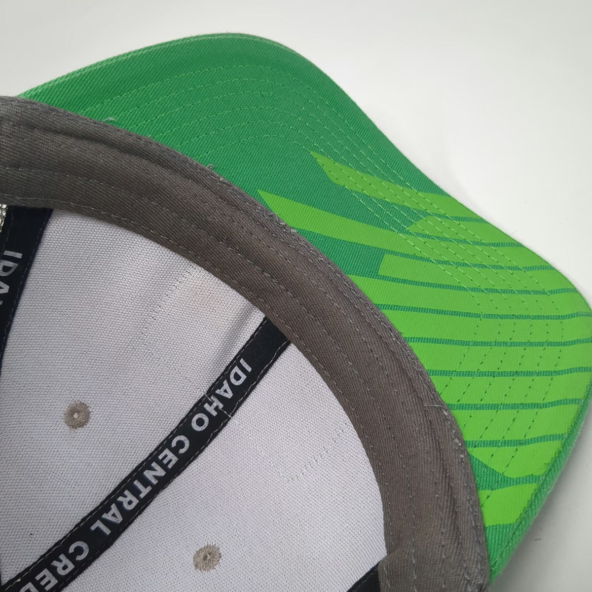 Namebrand Gray Green Trucker Hat One Size Idaho Central Credit Union Mesh Patch