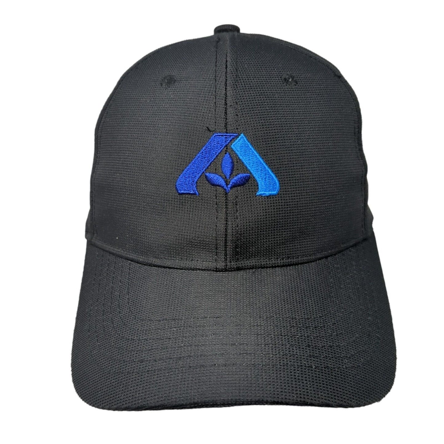 Image Solutions Strapback Hat Black One Size Adjustable Embroidered Logo
