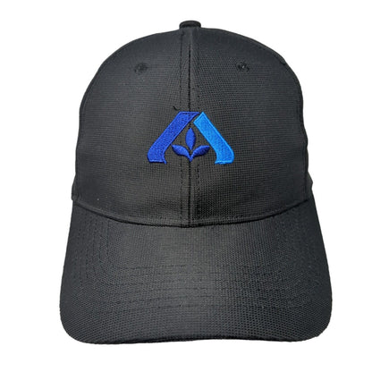 Image Solutions Strapback Hat Black One Size Adjustable Embroidered Logo