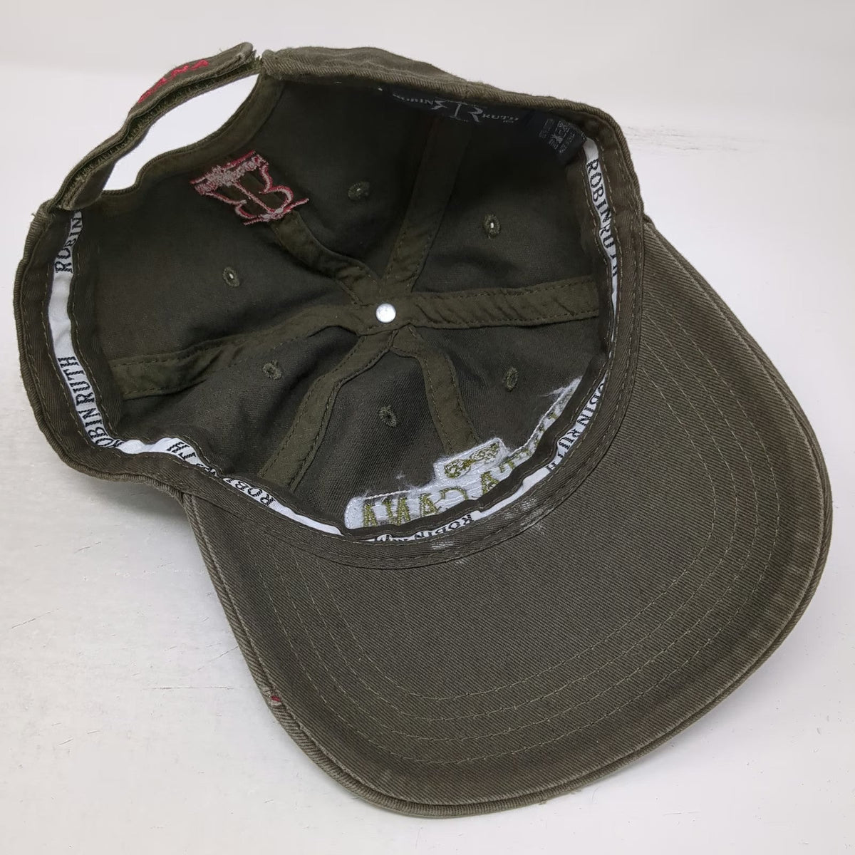 Robin Ruth Punta Cana Hat Baseball Cap Green One Size Strapback Distressed Logo