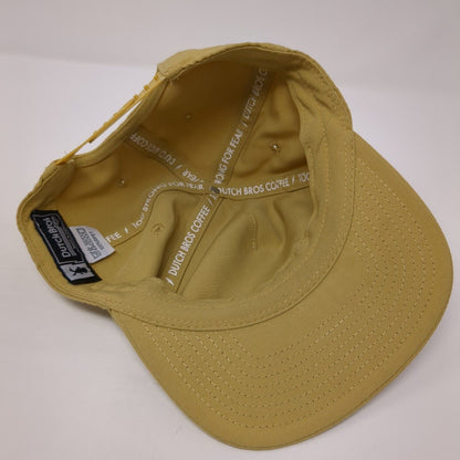 DB Dutch Bros Patch Snapback Hat Tan One Size Adjustable Vent Holes