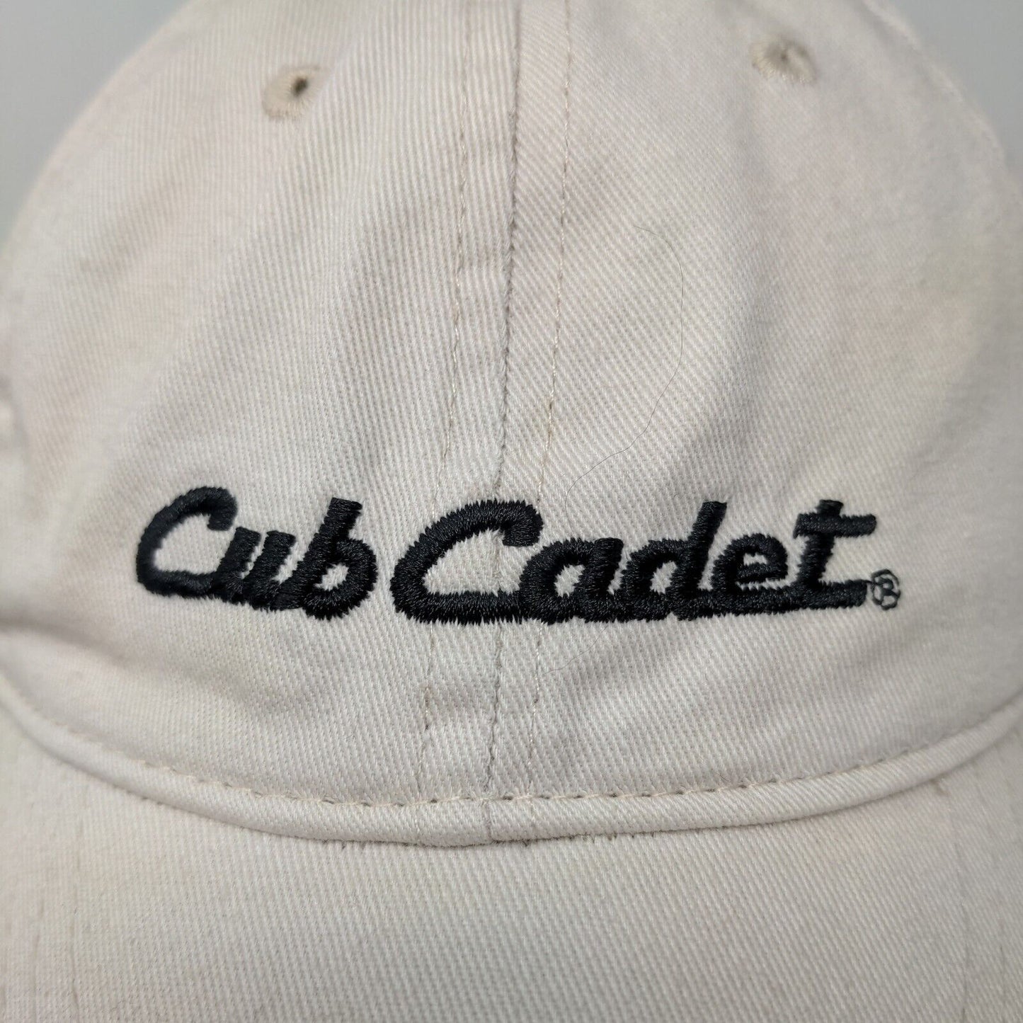 Cub Cadet Men's Strapback Hat Tan Embroidered Logo 100% Cotton Logo