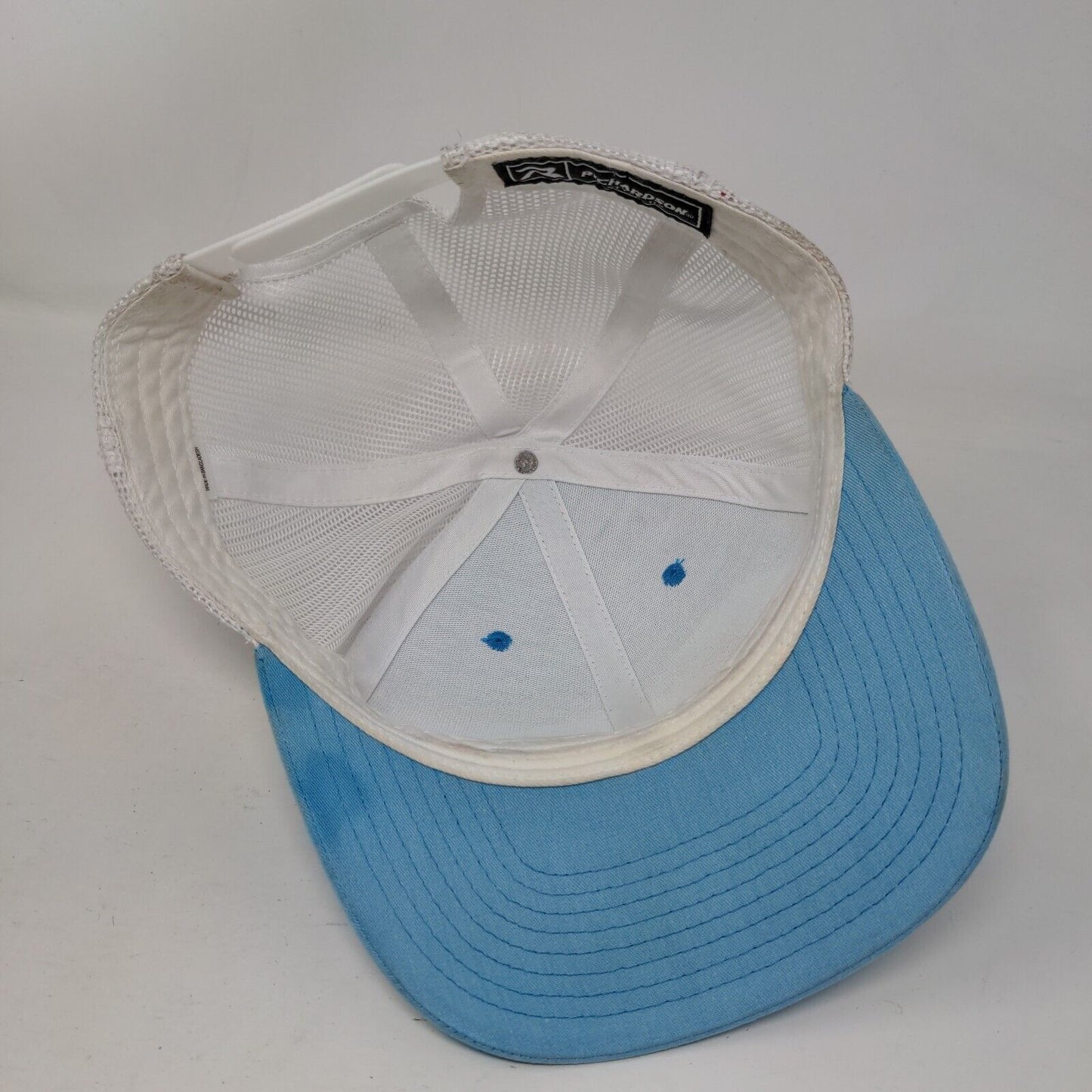 Richardson Snapback Mesh Back Trucker Hat Blue One Size Colorblock