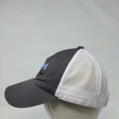 Three Rivers Ranch Idaho Strapback Trucker Hat Gray OSFM Mesh Back