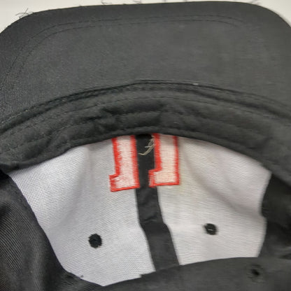 Jimmy John's Snapback Hat Black OSFM Red JJ Logo Polyester Embroidered 6 Panel