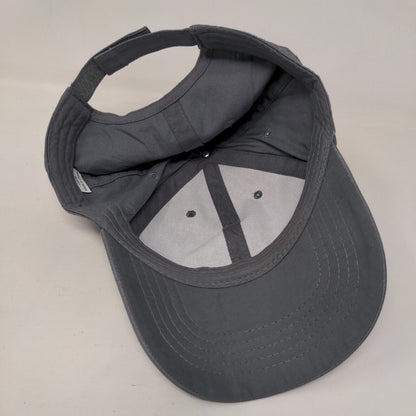 Unbranded Strapback Hat Gray One Size Adjustable Vented Holes 6 Panel Blank
