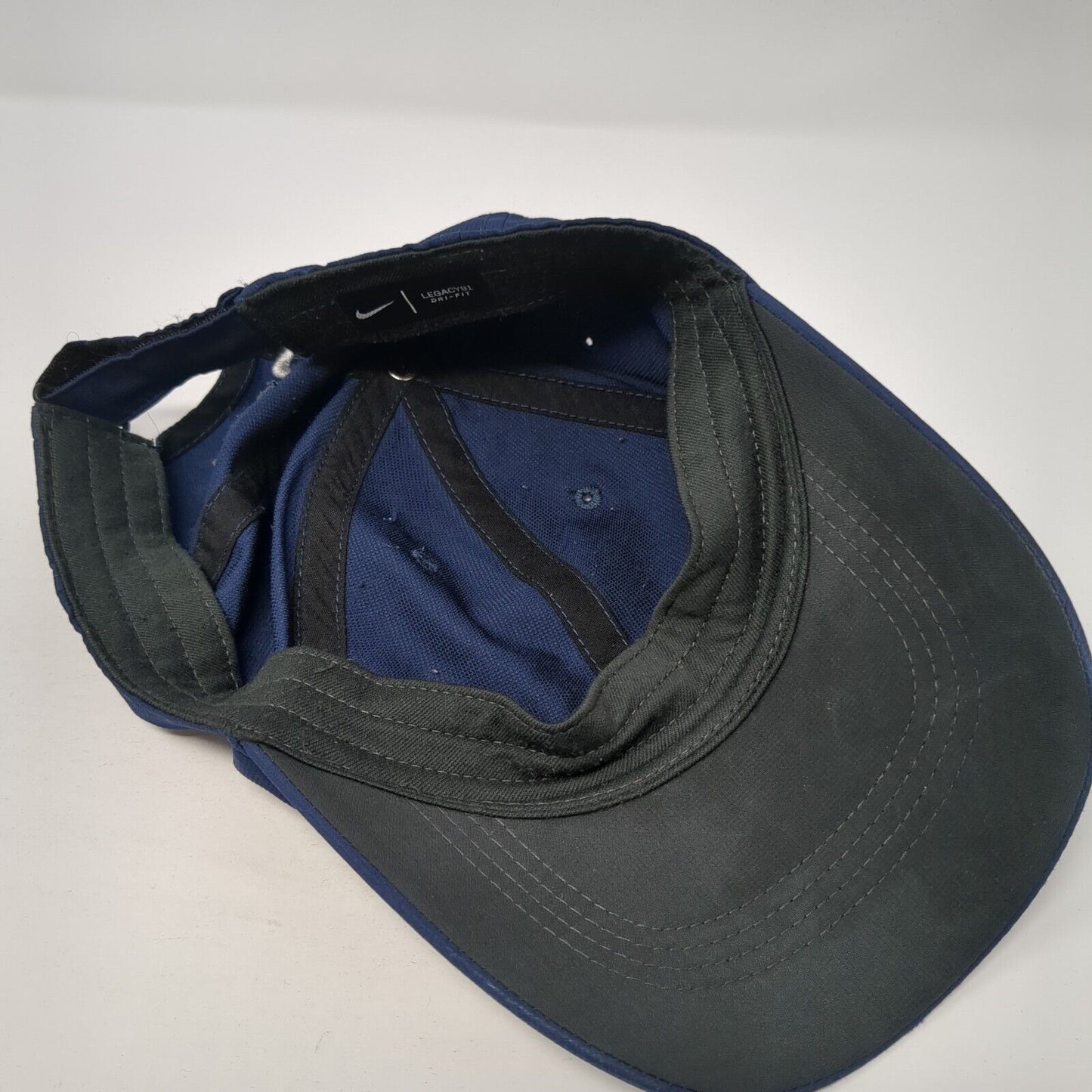 Nike Strapback Baseball Cap Blue OS Adjustable Embroidered Legacy91 Dri-fit