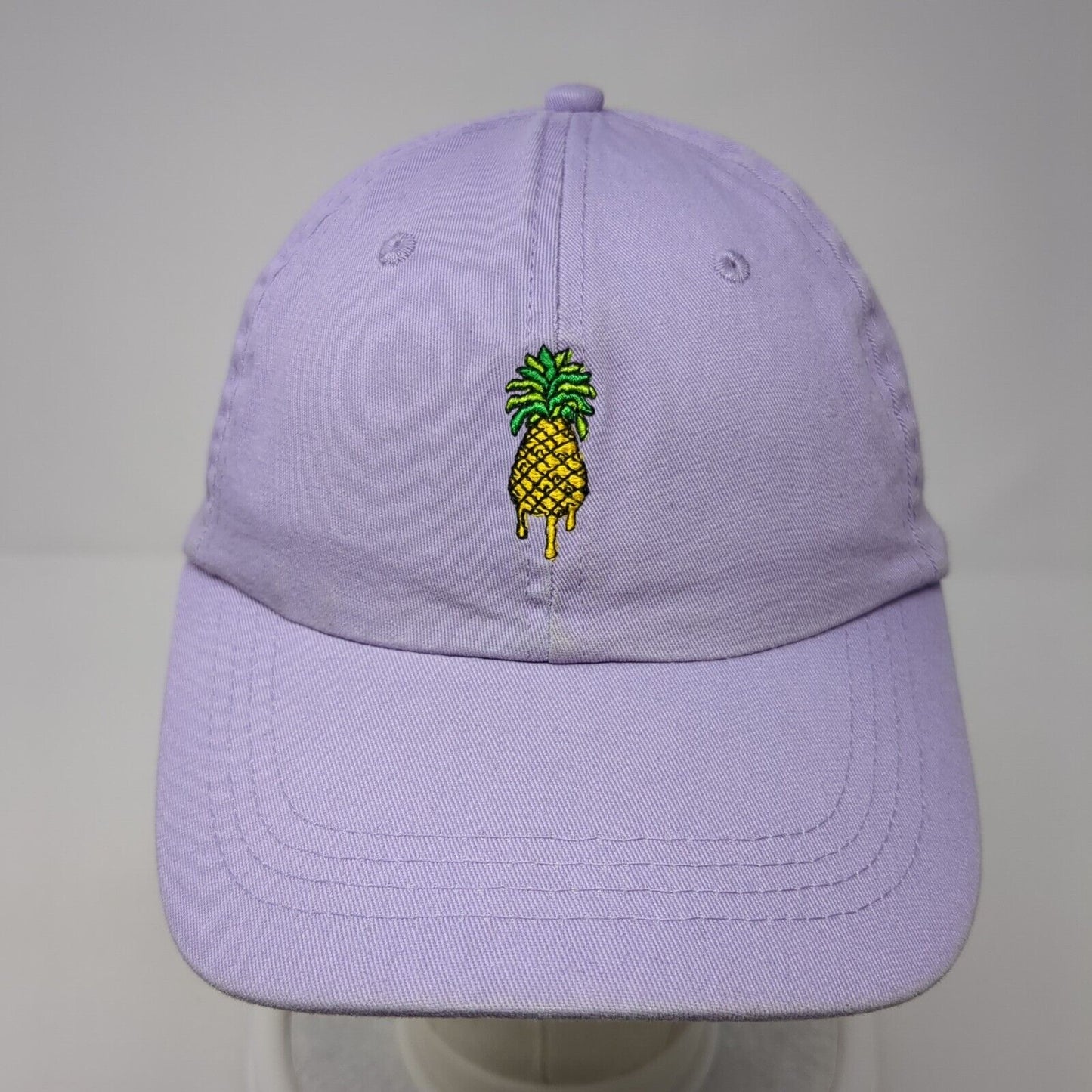 Pineapple Slideback Hat Purple One Size Adjustable Embroidered Cotton-On