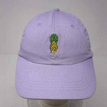 Pineapple Slideback Hat Purple One Size Adjustable Embroidered Cotton-On