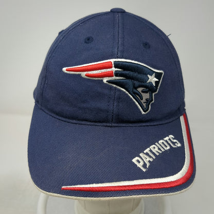 New England Patriots NFL Team Apparel Blue OSFM Cap Cotton Strapback Embroidered