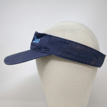 Fahrenheit Visor Blue One Size Phoenix Zoo Embroidered Cotton Strapback Hat