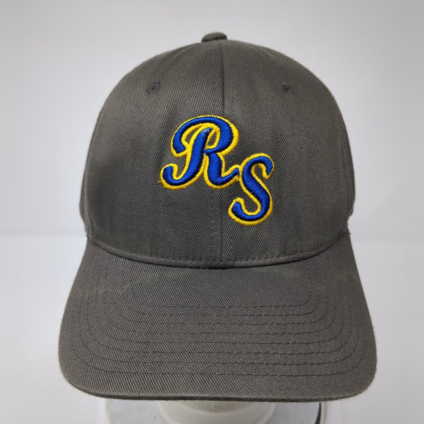 RS Strike Fitted Hat Brown XL-XXL Embroidered Stretch Flexfit Yupoong