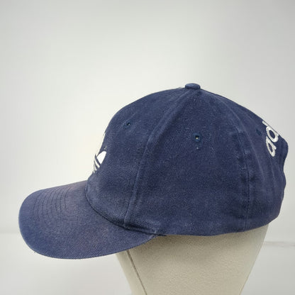 adidas Snapback Blue Trefoil Logo Cotton Embroidered Athletic Hat Vintage