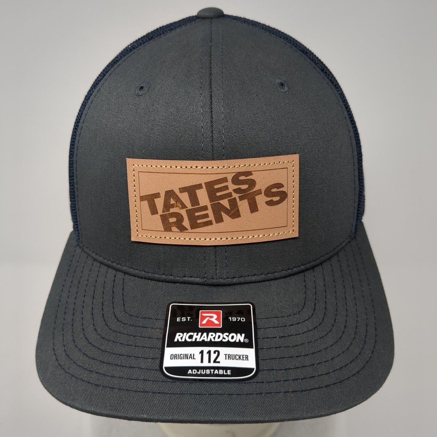 Tates Rents Employee Owned Snapback Trucker Hat Gray OS Mesh Back Richardson