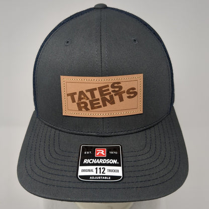 Tates Rents Employee Owned Snapback Trucker Hat Gray OS Mesh Back Richardson