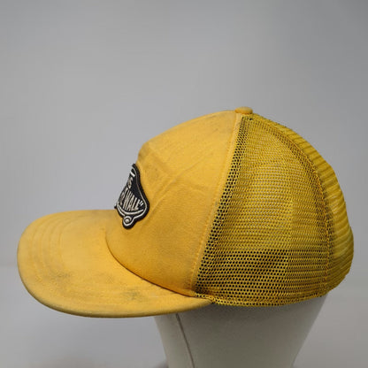 Vans Trucker Hat Yellow One Size Mesh Back Snapback Skateboard Logo Patch Hat