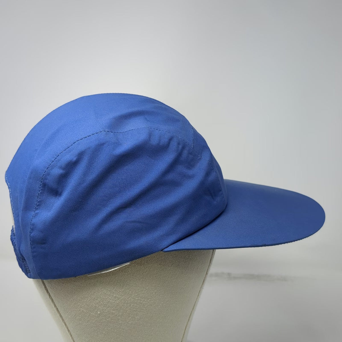 Eddie Bauer 5 Panel Blue Hat Gore-Tex Elastic Back Made in USA Outdoor Vintage