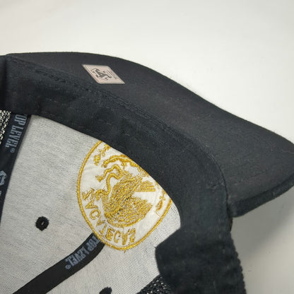 Top Level Snapback Hat Black One Size Mesh Back Zacatecas Mexico Eagle Emblem