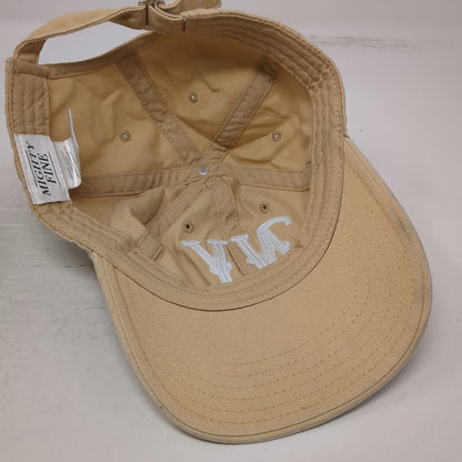 Mighty Fine Baseball Cap Beige One Size Slideback Cotton Embroidered NY Hat