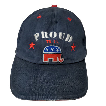 Unbranded Men's Snapback Hat Blue Adjustable Embroidered Republican Political