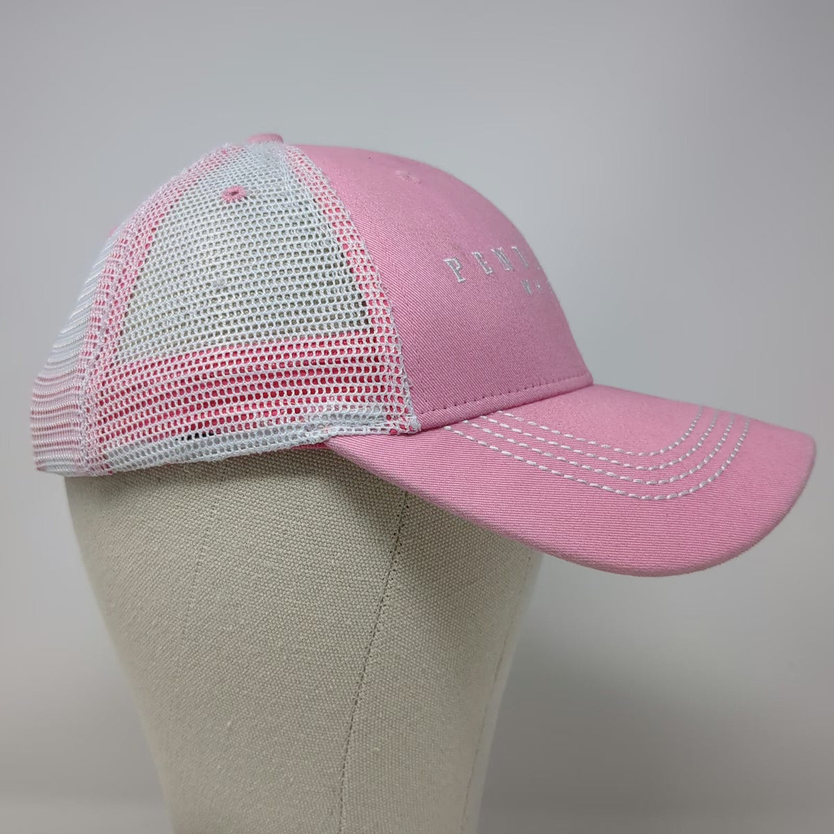 Pendleton Whisky Trucker Hat Pink One Size Let'er Buck Mesh Snapback Graphic