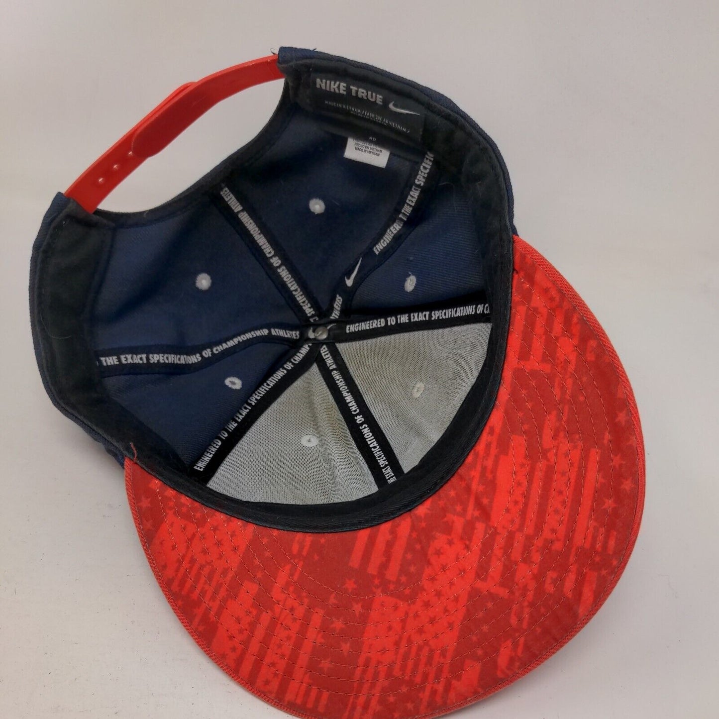 LeBron James Swoosh Logo 4th of July Snapback Hat Blue OSFM Adjustable Nike True