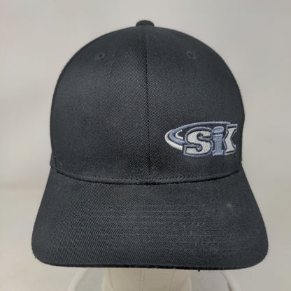 Flexfit Fitted SiK Hat Black Size S-M Embroidered Logo Polycotton
