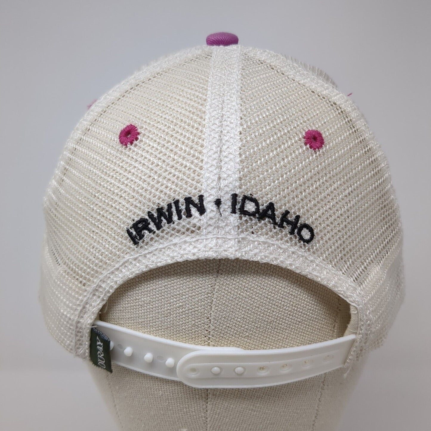 The Lodge At Palisades Creek Trucker Hat Pink One Size Mesh Back Ouray
