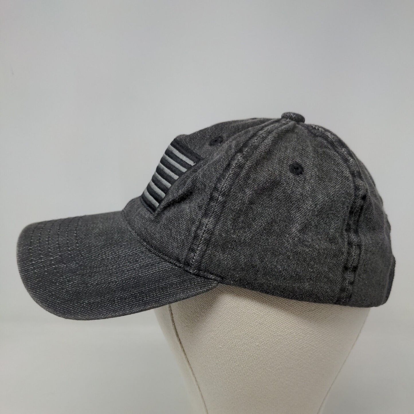 Unbranded Men's Snapback Hat Gray OS Embroidered American Flag Logo Patriotic