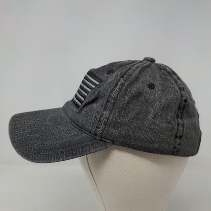 Unbranded Men's Snapback Hat Gray OS Embroidered American Flag Logo Patriotic