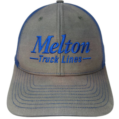 Richardson Snapback Hat Gray Blue One Size Melton Truck Lines Embroidered