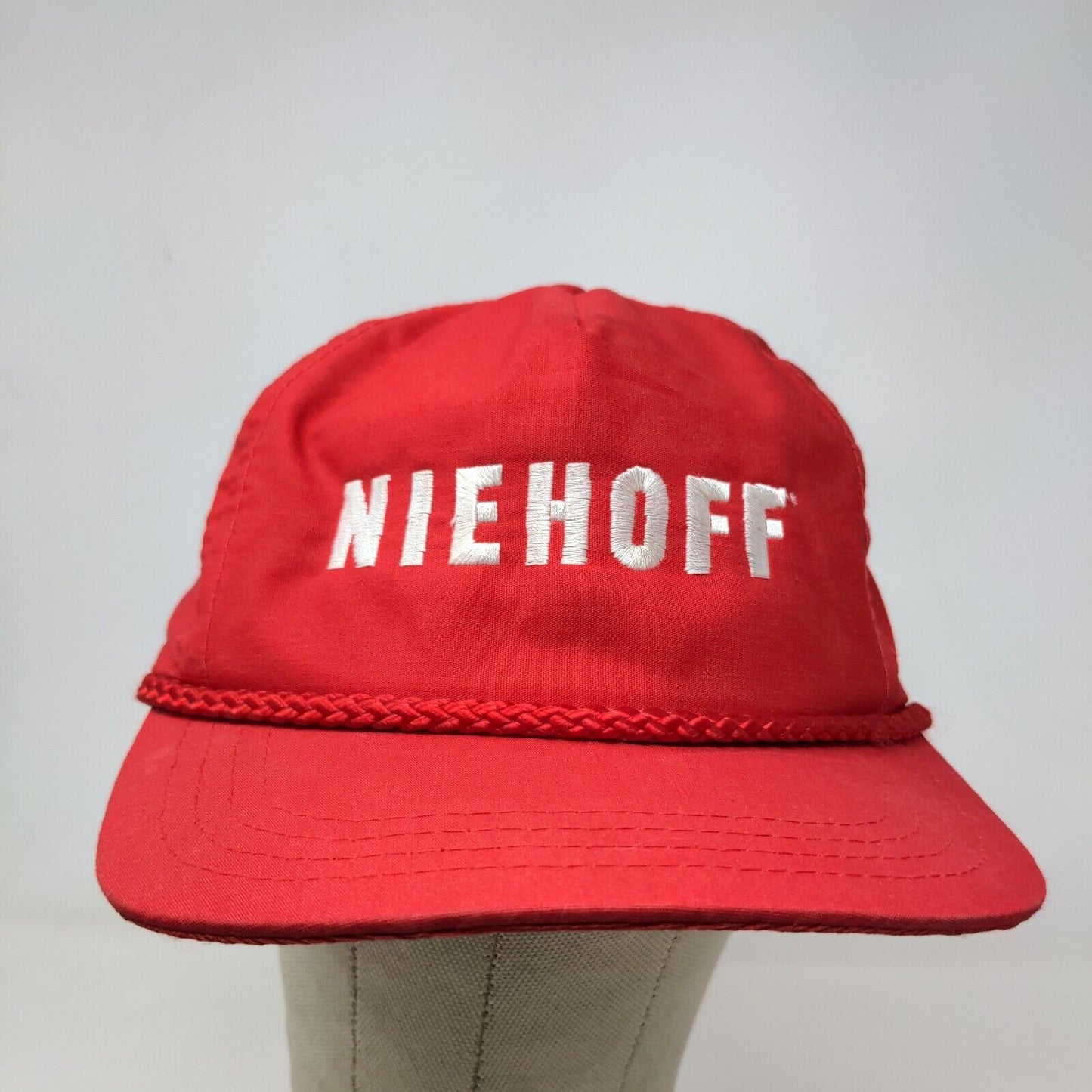 Niehoff Men's Slideback Hat Red OSFA Embroidered Logo Adjustable