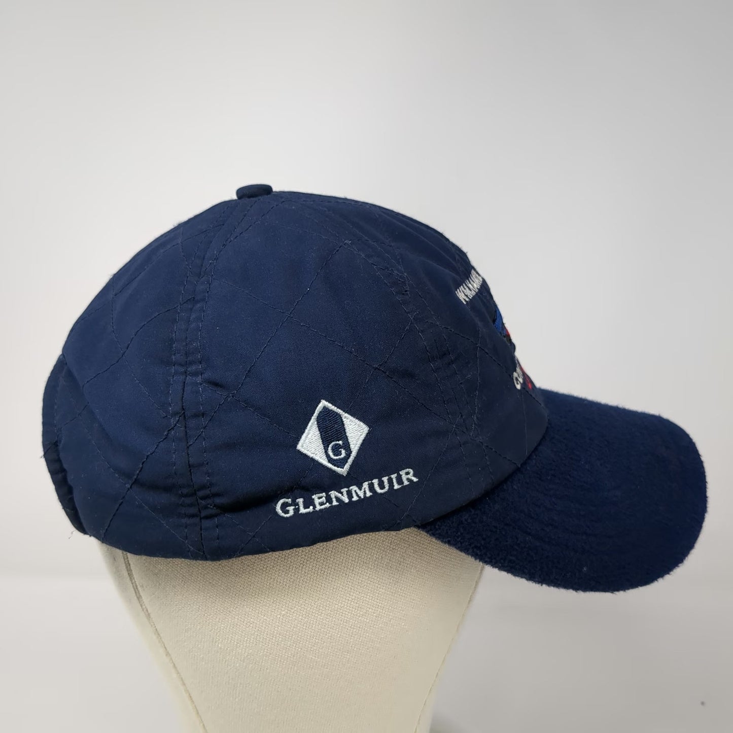 Glenmuir Baseball Cap Blue One Size Quilted Fleece Truck Contractor Logo Hat