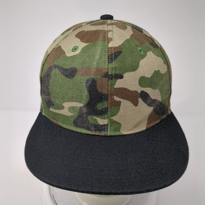 Crown Snapback Hat Camouflage One Size Adjustable Blank Vent Holes