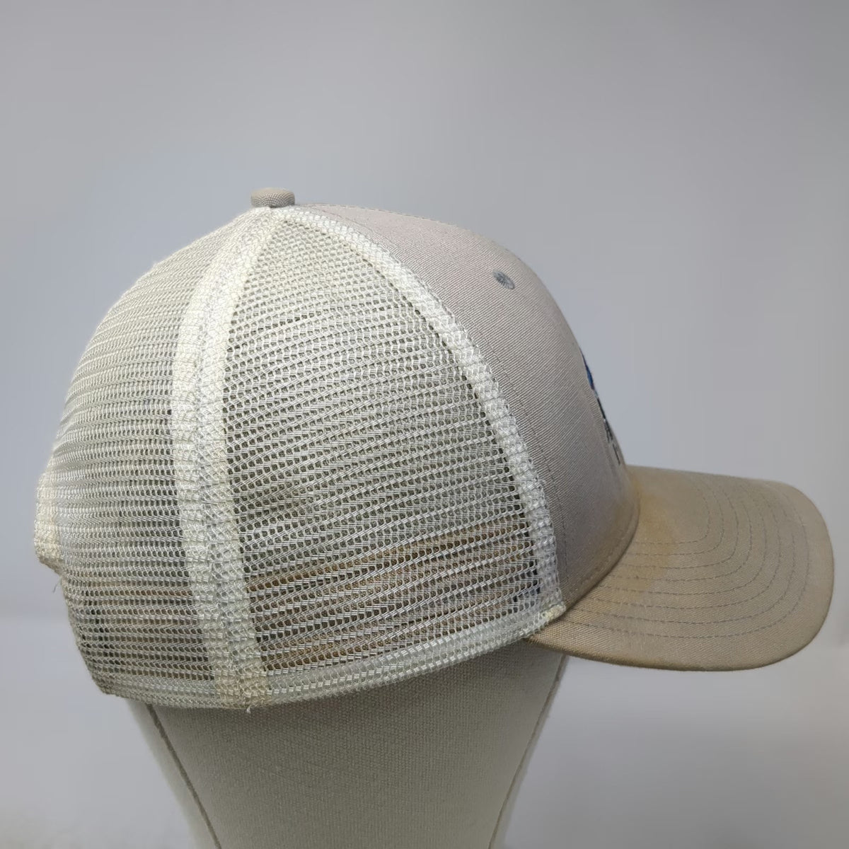 Patagonia Trucker Hat Gray One Size Mesh Back Buffalo Mountain Logo Snapback