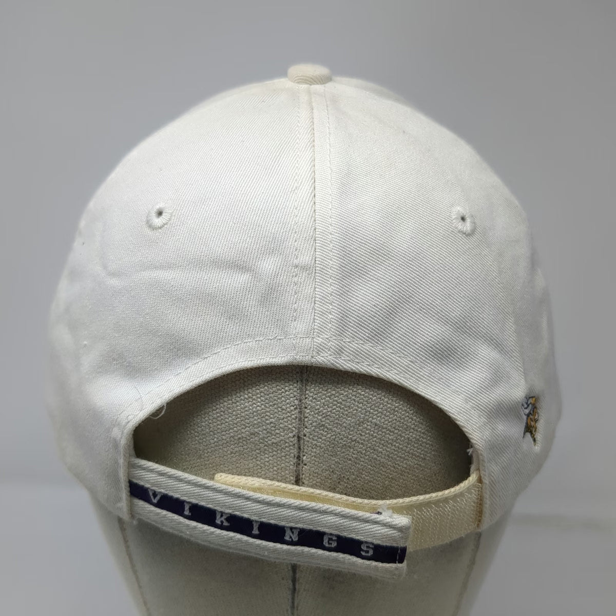 Minnesota Vikings NFL Reebok Hat White One Size Adjustable Strapback Cotton Logo