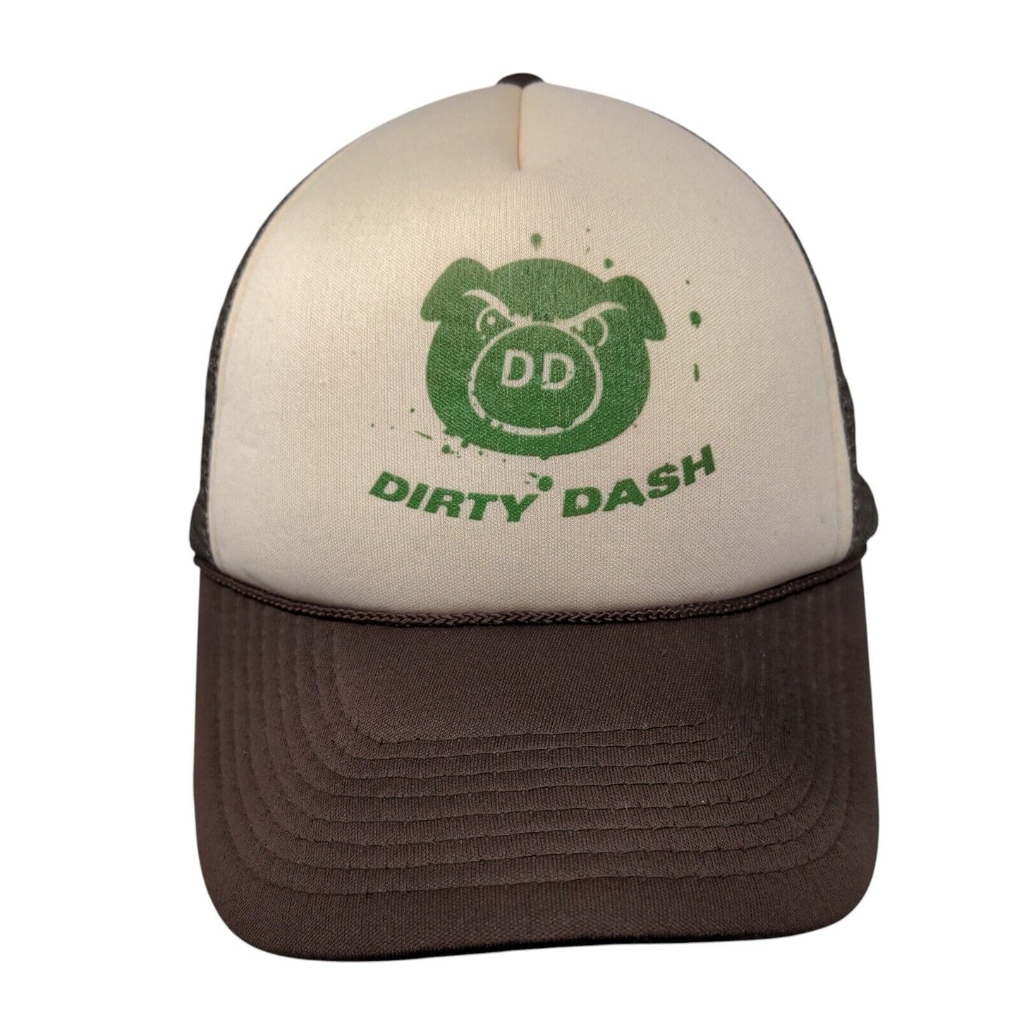 Dirty Dash Snapback Rope Trucker Hat Brown OSFM Mesh Back Otto