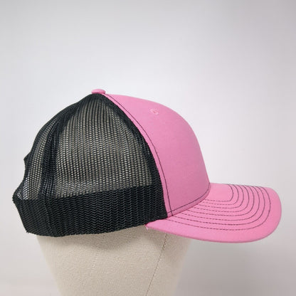 Richardson Snapback Trucker Hat Pink One Size Adjustable Mesh Back 6 Panel