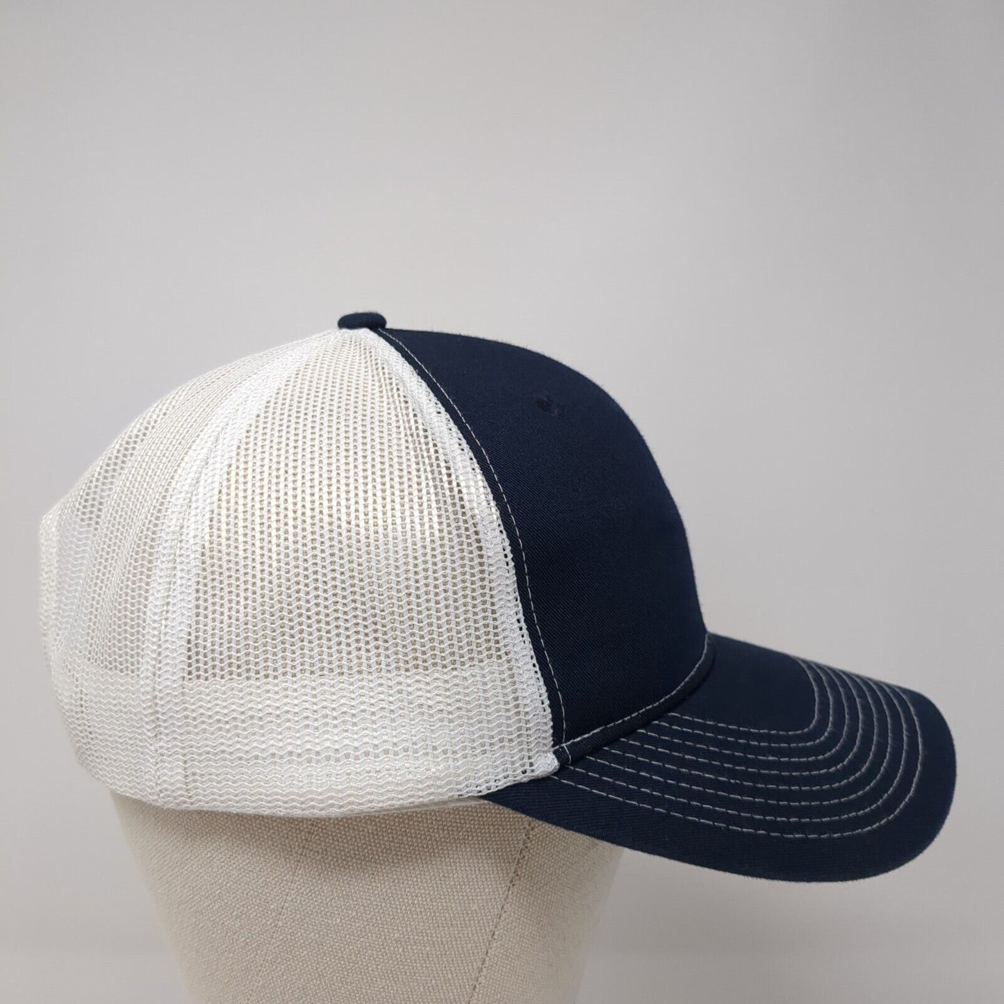 Lookout Credit Union Snapback Trucker Hat Blue One Size Mesh Back