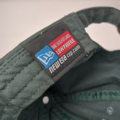 New Era Baseball Cap Green One Size MLB Slideback Low Profile 100% Cotton Hat